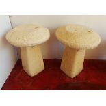 Lot of 2x mushroom stools