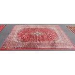 Hand woven Persian Kashan 100% wool multi colour traditional rug with medallion design