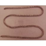 Long silver cluster necklet