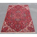 Hand woven Persian Heriz carpet