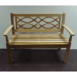 2 seater wooden garden bench
