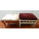 Lot of 2x miniature footstools