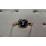 Gold diamond/topaz ring