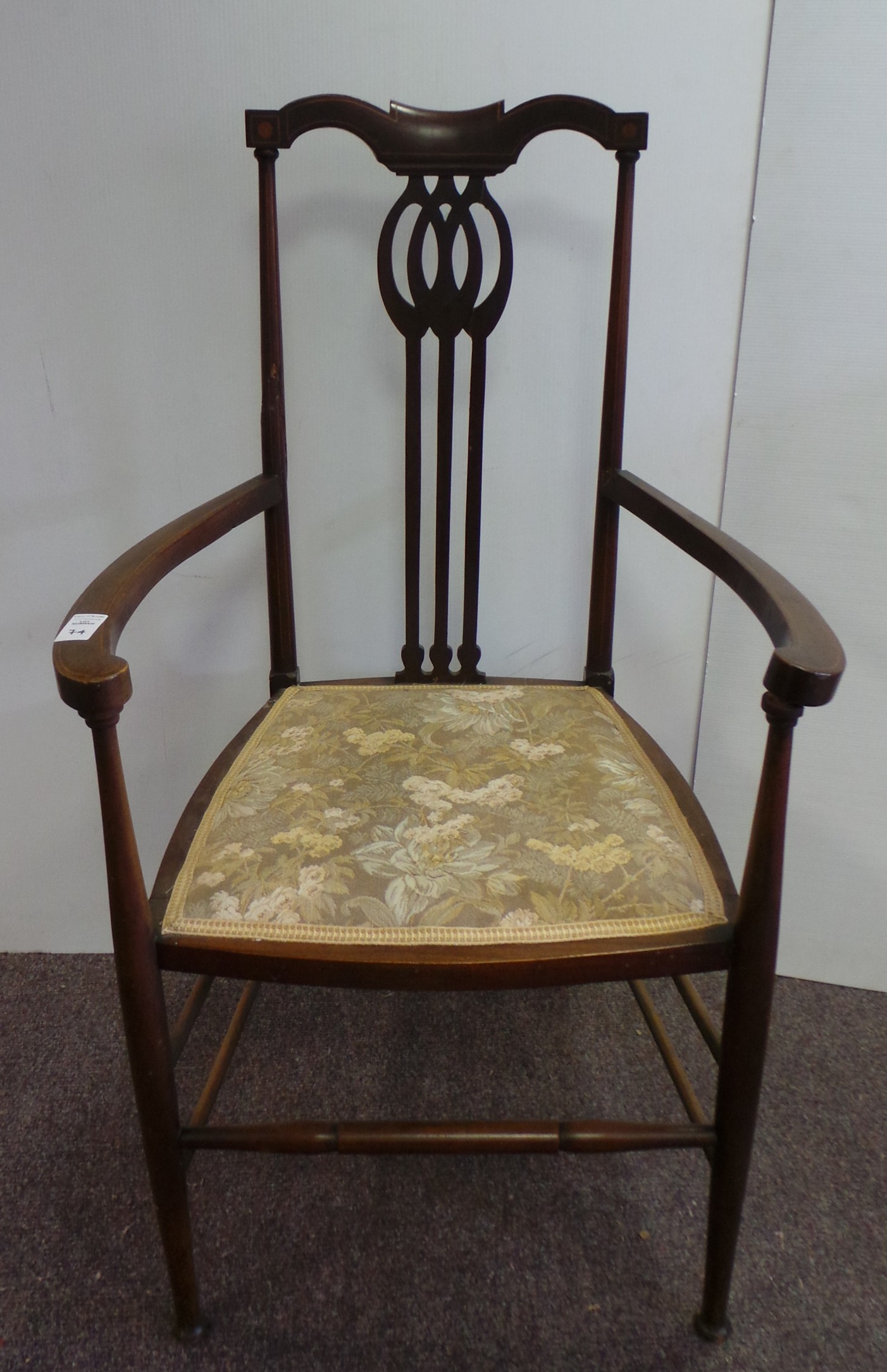 Inlaid carver chair