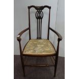 Inlaid carver chair