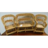 Miniature 3 piece wicker suite