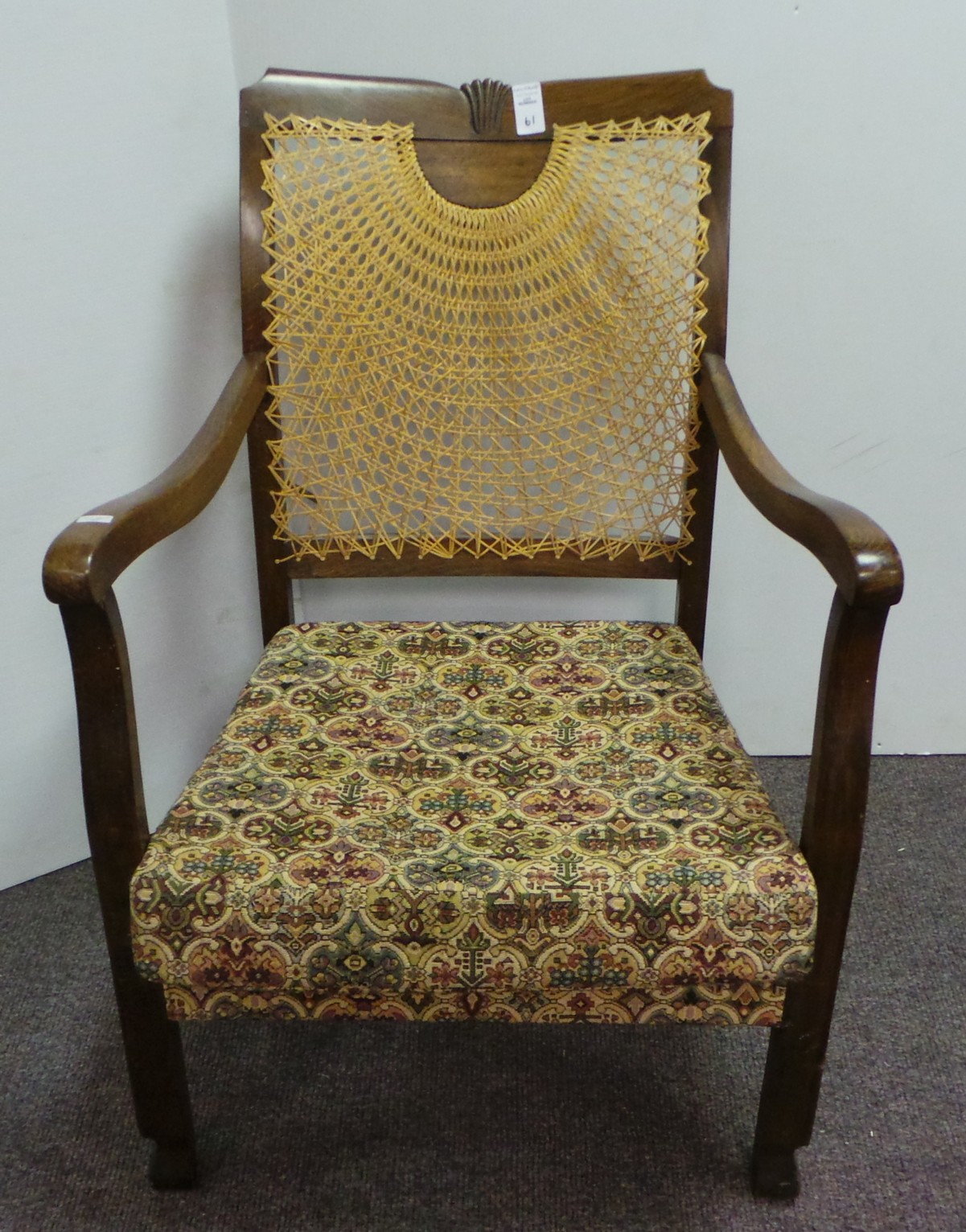 Bergere back armchair