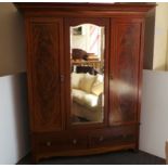 Inlaid mahogany wardrobe