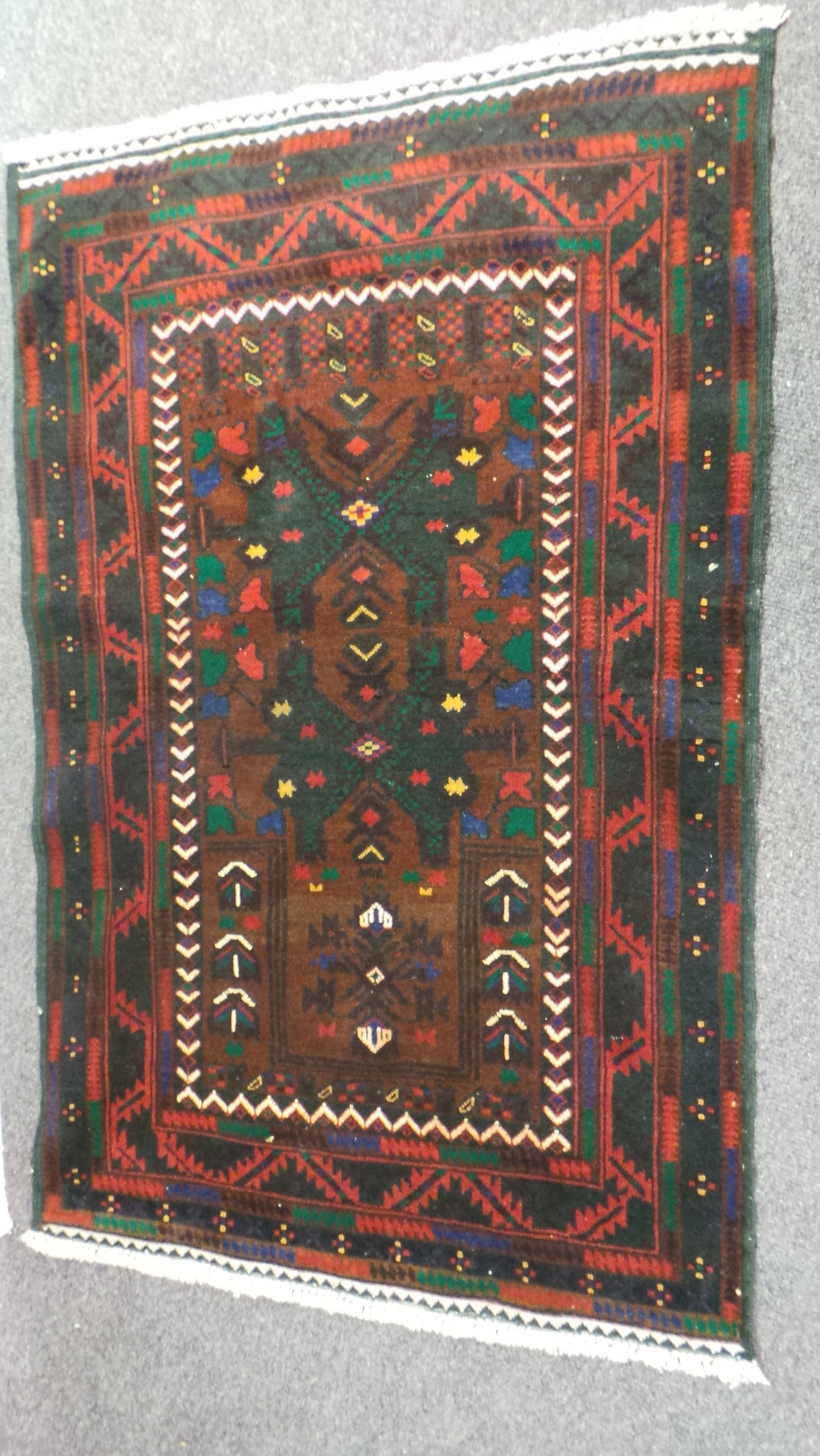 Hand-woven Afghan Baluch  Tribal Rug (4ft4 x 2ft10)