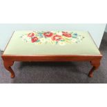 Queen Anne tapestry top stool