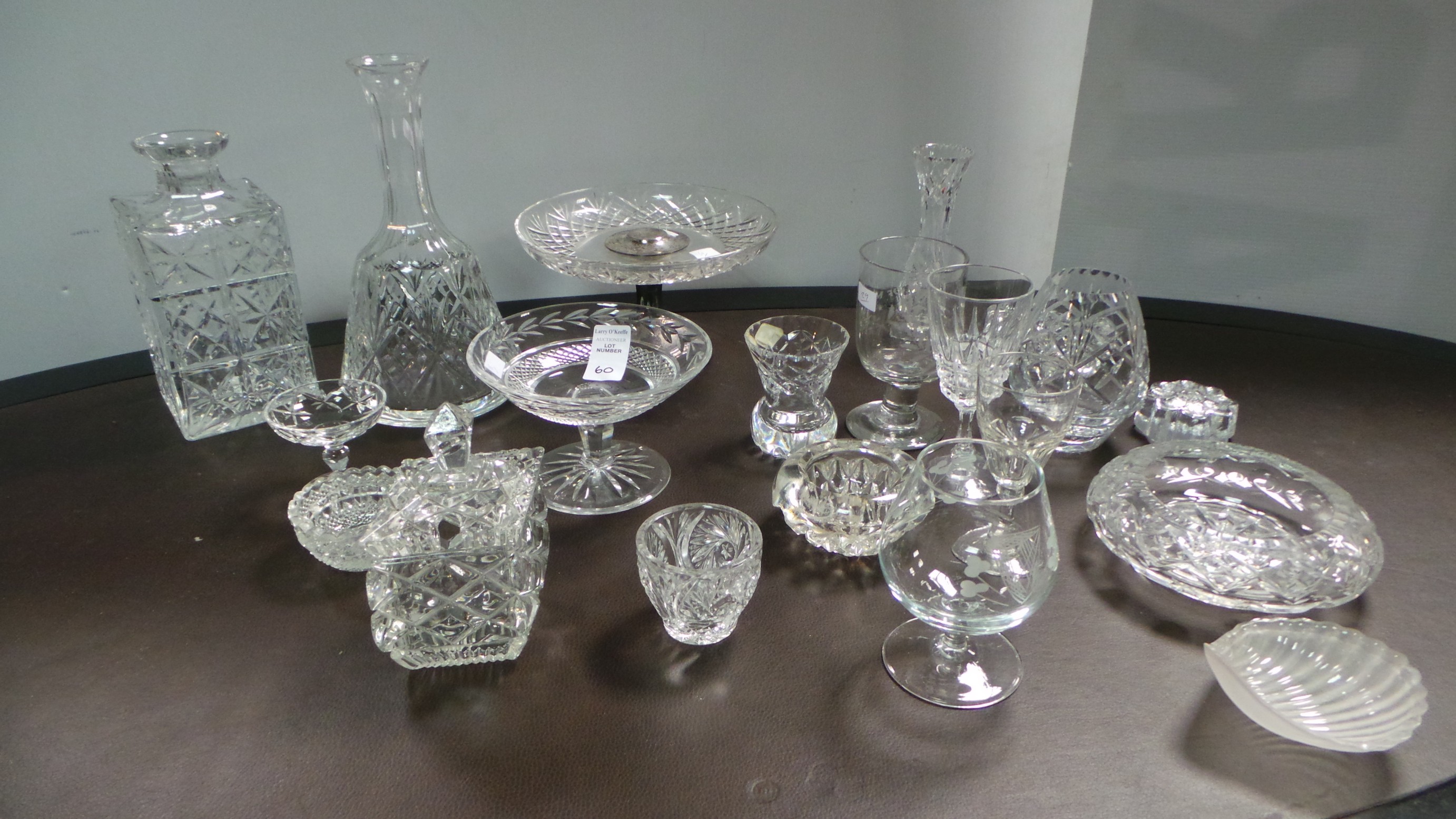 Assorted lot of cut glass