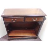 Inlaid low bookcase with 2 drawers