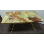 Marble top coffee table