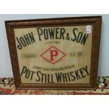 John Power Pot Still Whiskey Antique pub sign
