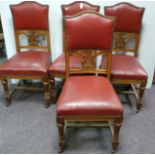 Set of 4x oak dining room chairs