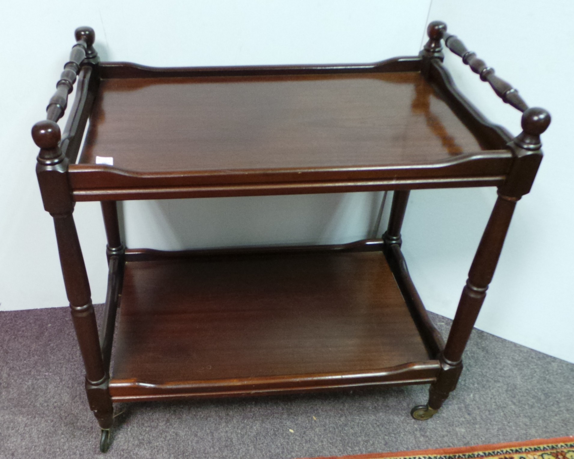 Mahogany tea trolley