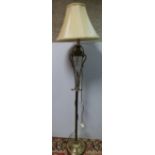 Brass Standard lamp and shade