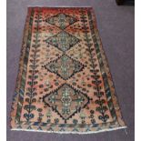 Persian Hamadan hand woven  village rug (1.91m x 1.03m)