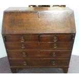 Antique oak writing bureau