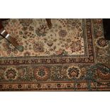 Machine woven Persian design carpet and