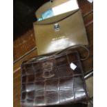 Ladies English made crocodile skin hand