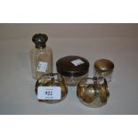 Pair of Victorian silver salts (one a/f)