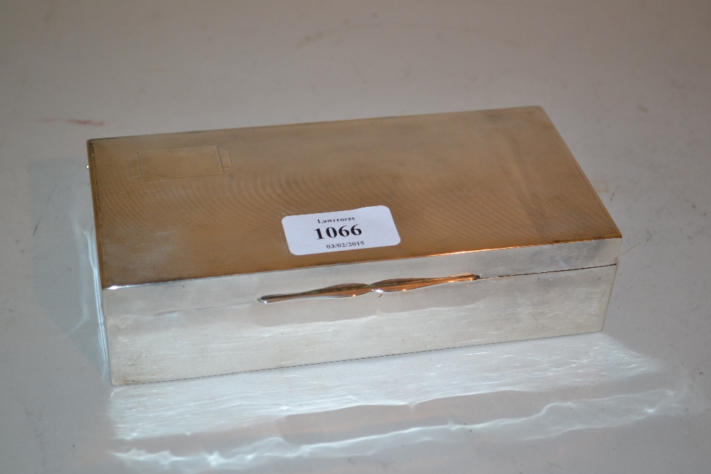 Birmingham silver rectangular cigarette box with engine turned cover (a/f) CONDITION REPORT 6ins x