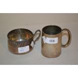 Victorian London silver Christening mug