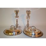 Pair of good quality plated candlesticks