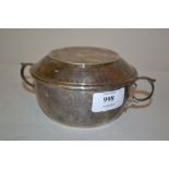 London silver two handled porringer with