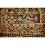 Kelim rug with all-over stylised flower