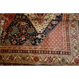 Modern blue ground Caucasian style rug, 1.9m x 1.7m
 
N.B. This carpet is subject to vat on the