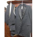 Three piece black dinner suit CONDITION REPORT Barnard Bros, Clapham, London inside pocket