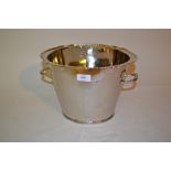 Oval silver plated two handled wine buck