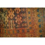 Two Kazak rugs and a Kurdish rug (all wi