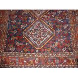 Qashqai type rug with triple pole medall