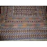 Soumak rug with all-over stylised design