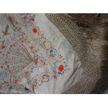Chinese silk embroidered shawl