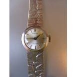 Ladies 9ct white gold wristwatch by Rolex with integral bracelet, case No. 3266, movement No. 1401