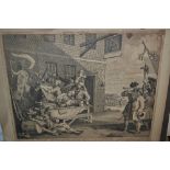 Folio containing a collection of 18th and 19th Century engravings and etchings etc