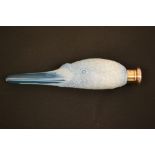 Good Webb cameo glass scent bottle, modelled as the head of a swan, the blue body with white opaque