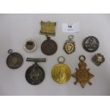 Group of three World War I medals to Private R. 13802 G.E. Ross, K.R. R.F.C. together with other