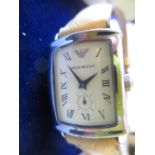 Armani ladies wristwatch with a leather strap