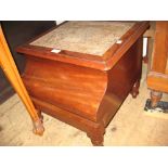 Victorian mahogany serpentine front step commode