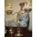 Pair of good quality late 19th / early 20th Century Cricklites (cut glass and gilded brass two