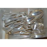 20th Century silver Old English pattern harlequin part canteen of cutlery
