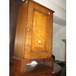 Small walnut single door side cabinet