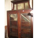 19th Century mahogany bookcase with two glazed doors (a/f) together with a walnut dressing chest