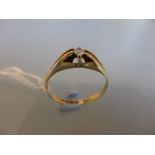 Small 18ct gold solitaire diamond ring