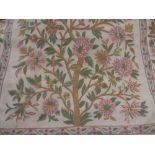 Aubusson style floral decorated wall hanging
